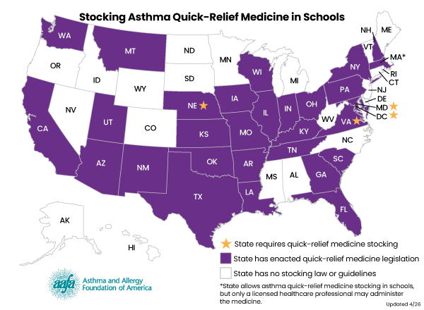 Albuterol Stocking Map State by State 2021