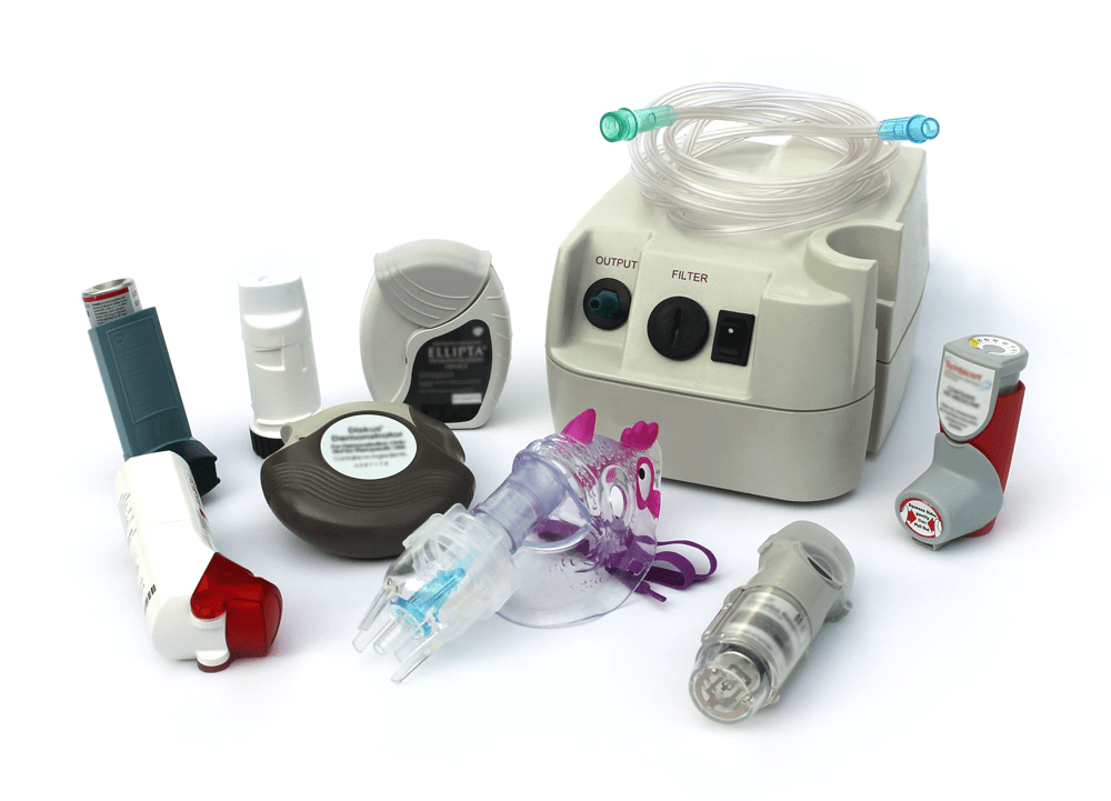 Types of asthma devices-inhalers-nebulizer-soft mist inhaler-dry powder inhaler-metered dose inhaler